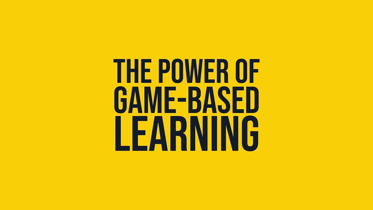 Title card reading The Power of Game-Based Learning, opening frame of Klaus Agnoletti explaining game-based security training